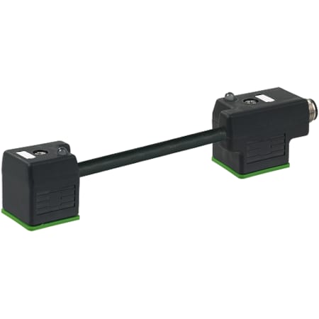 Murrelektronik M12 male on back/MSUD double valve plug form A18mm, PUR 3x0.75 bk UL/CSA+drag chain 0m 7000-41603-6360000